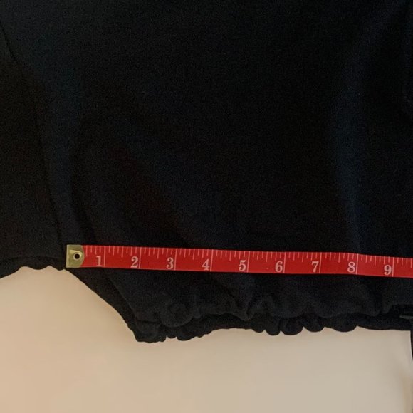 EUC Koko Super Women’s Black 1/2 Zip Pullover Cropped Sweatshirt Size M - Picture 8 of 13